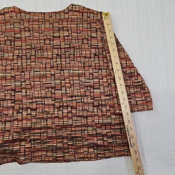 Alfred Dunner Jewel Tone Metro Boxy Tunic Women's PL Rhinestones 1/2 Sleeve EUC - Picture 12 of 14